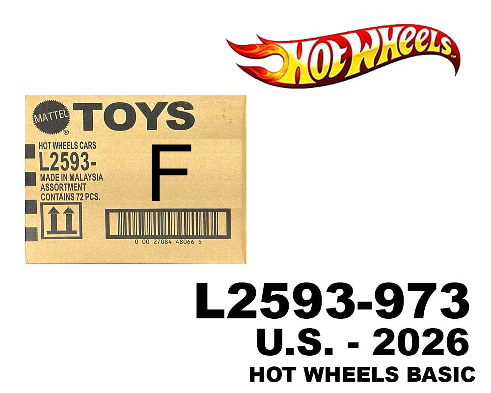 Hot Wheels 1:64 Basic Cars USA Assortment - 2026 F Factory Sealed Case