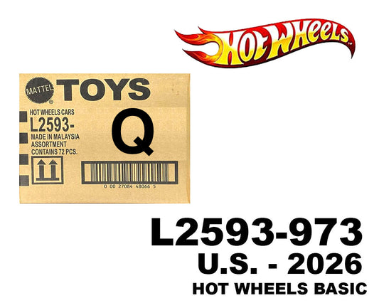 Hot Wheels 1:64 Basic Cars USA Assortment - 2026 Q Factory Sealed Case