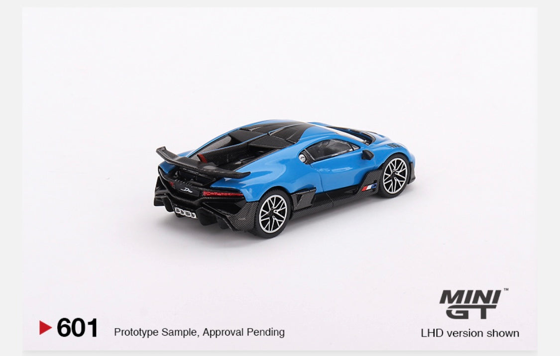 MiniGT 1:64 Bugatti Divo – Blu Bugatti – MiJo Exclusive #601