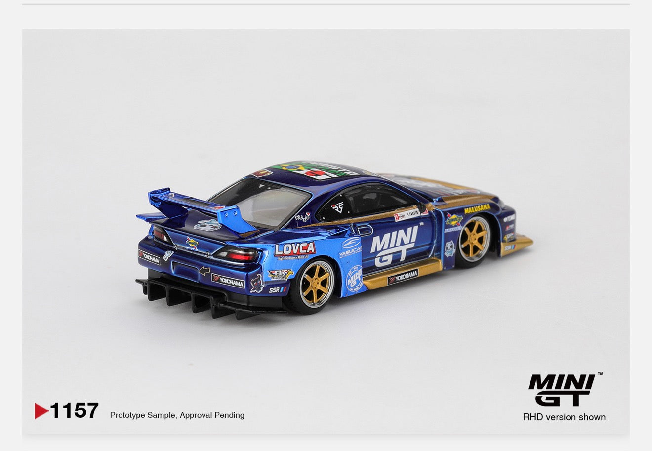 MiniGT 1:64 Nissan Silvia (S15) LB-Super Silhouette #555 Team MINI GT Liberty Walk 2025 Formula Drift #1157