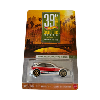 Hot Wheels 1:64 2025 39th Annual Collectors Convention ‘99 Honda Civic Type R EK9 With Patch