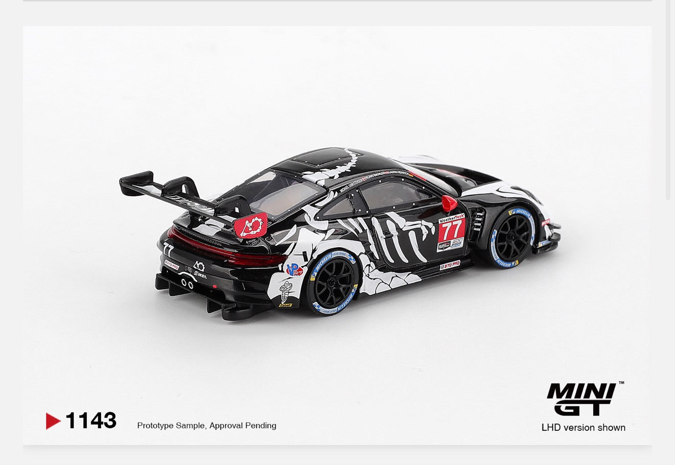 **LIMIT 2** MiniGT 1:64 Porsche 911 GT3 R #77 AO Racing 2025 IMSA Petit Le Mans #1143