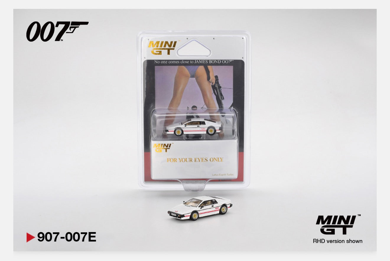 MiniGT 1:64 Lotus Esprit Turbo White "For Your Eyes Only" #907