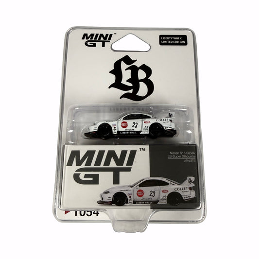 MiniGT 1:64 Nissan LB-Super Silhouette S15 Silvia Athlete – White - LBWK Store Exclusive Blister #1054