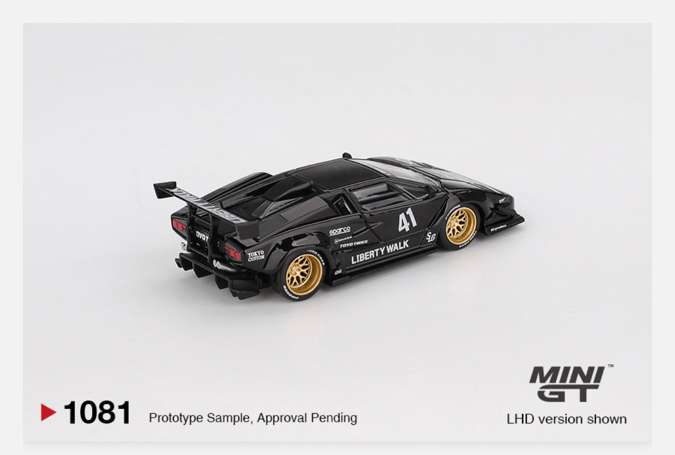 MiniGT 1:64 Lamborghini Countach LB-WORKS Black #1081