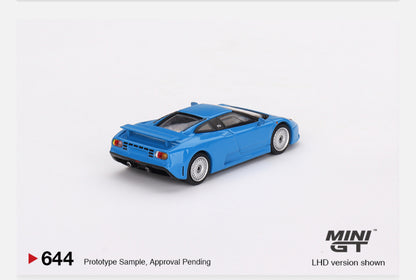 MiniGT 1:64 Bugatti EB110 GT – Blu – MiJo Exclusive #644