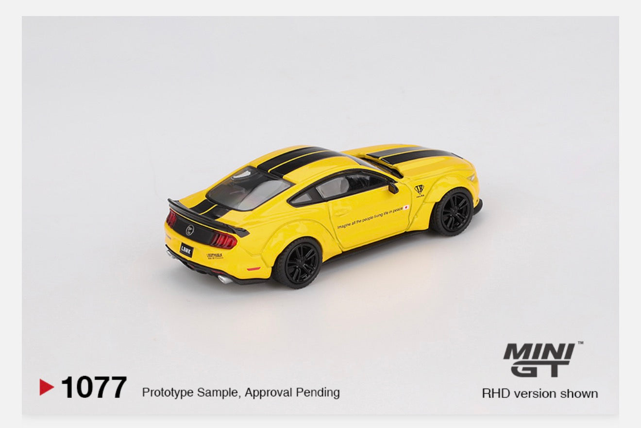 MiniGT 1:64 LB Works Ford Mustang Triple Yellow #1077