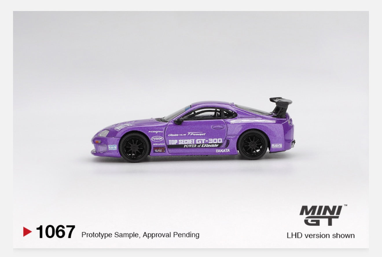 MiniGT 1:64 Toyota Supra (A80) Top Secret GT-300 Top Secret Purple #1067