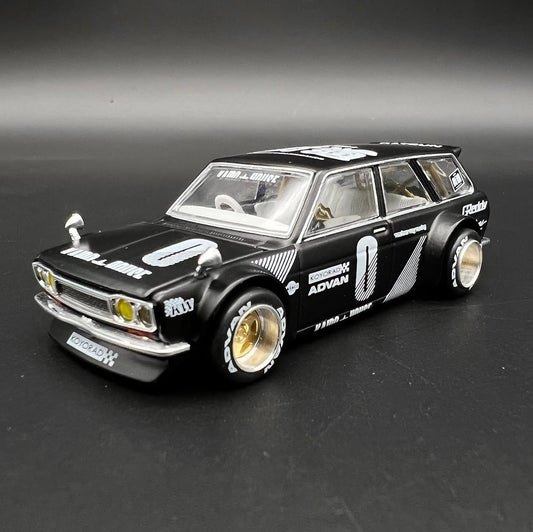 Kaido House 1:64 BLKLTD Datsun Kaido 510 Wagon *MATTE* Black Limited JDM - KHMG019