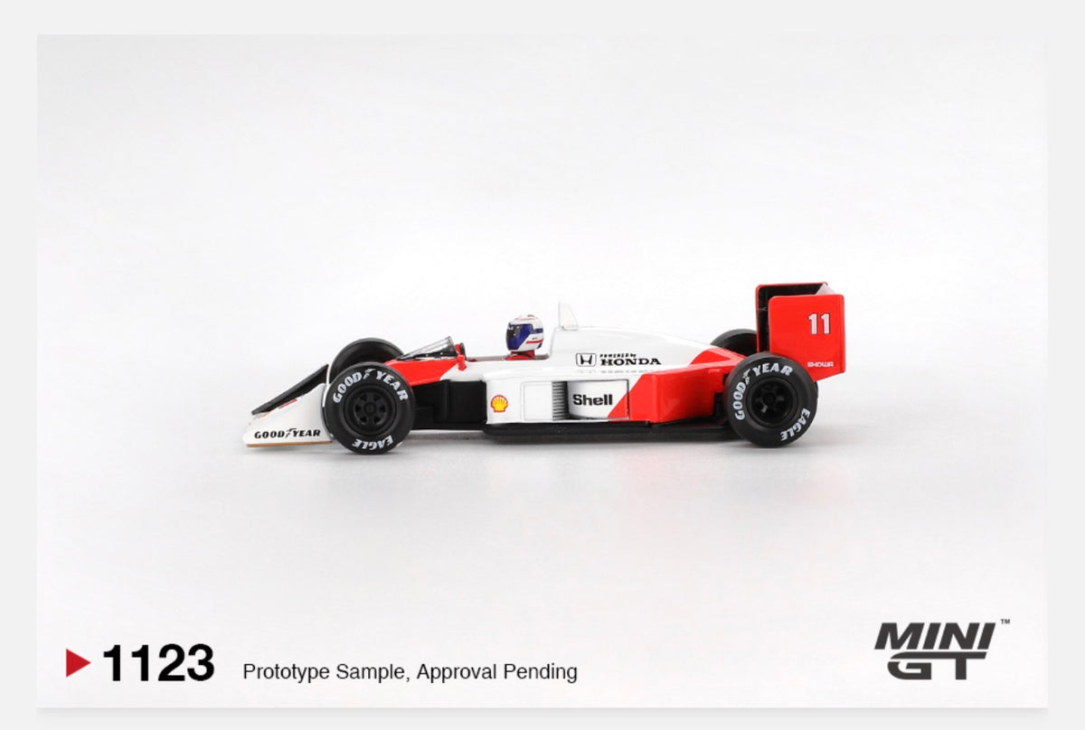 MiniGT 1:64 McLaren MP4/4 #11 Alain Prost 1988 Japanese Grand Prix 2nd Place #1123