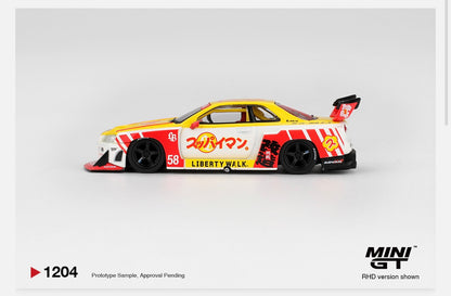 MiniGT 1:64 Nissan LB-ER34 Super Silhouette SKYLINE Suppaiman Okinawa #1204