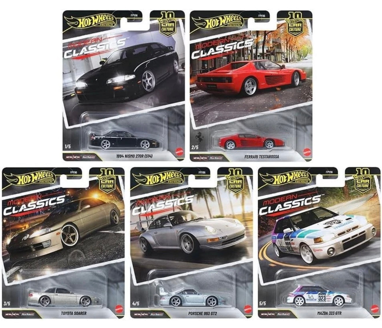 **Limit 1** Hot Wheels 1:64 Premium Car Culture 2026 Modern Classics 961S Assortment - Set Of 5