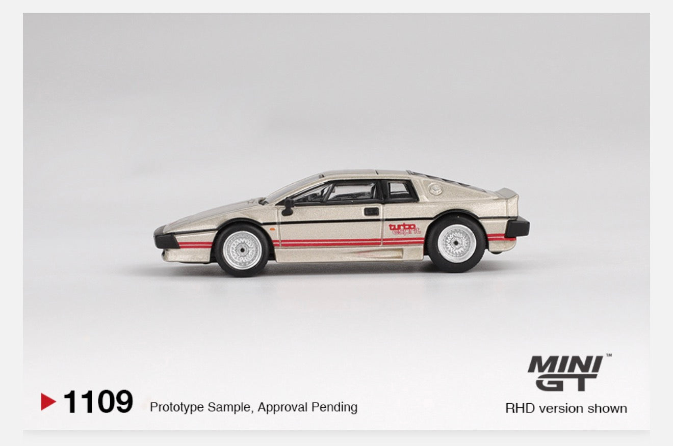 MiniGT 1:64 Lotus Esprit Turbo - Metallic Silver #1109