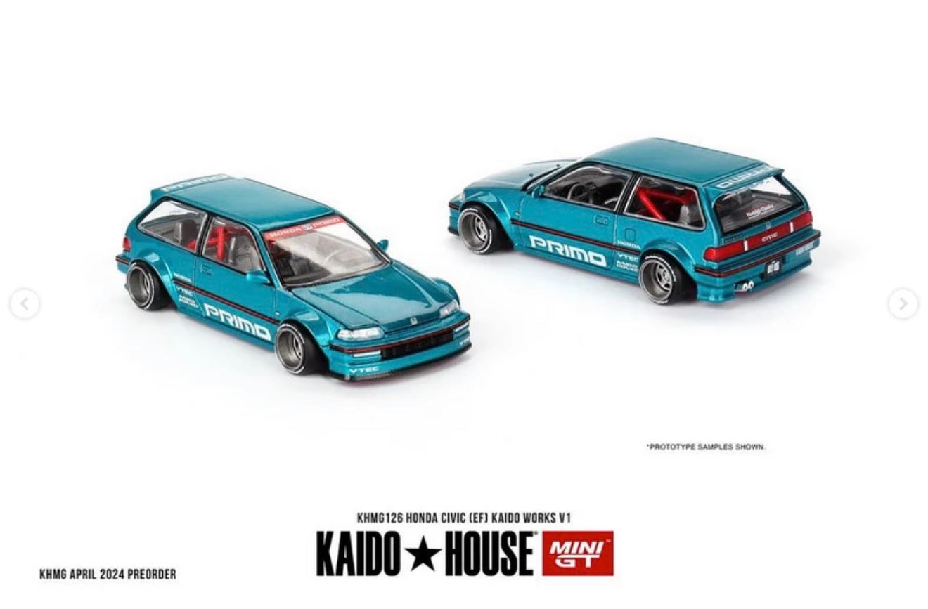 Kaido House 1:64 Honda Civic (EF) Kaido Works V1 - Regular & Chase PAIR