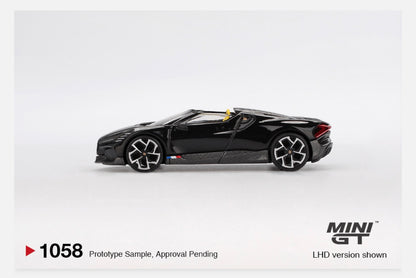 MiniGT 1:64 Bugatti W16 - Mistral Black #1058