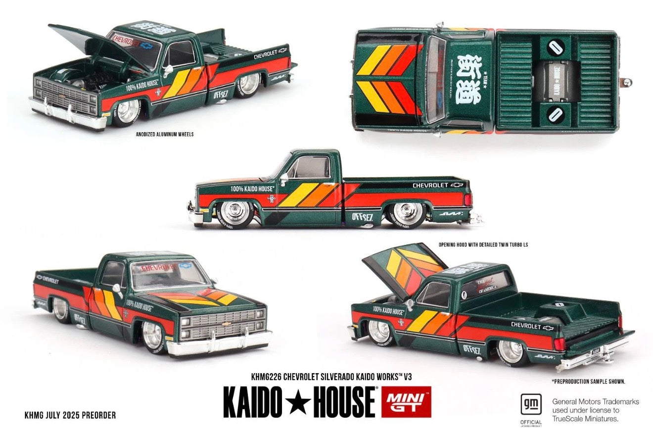 Kaido House 1:64 Chevrolet Silverado Kaido Works V3 - Regular & Chase PAIR