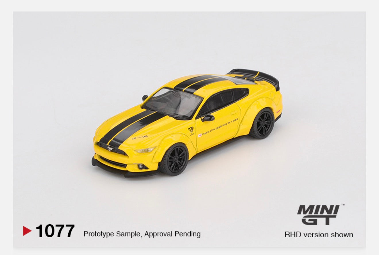 MiniGT 1:64 LB Works Ford Mustang Triple Yellow #1077