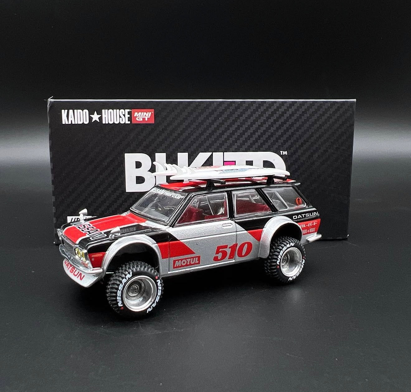 Kaido House 1:64 BLKLTD Datsun KAIDO 510 Wagon Kaido GT Surf Safari RS KaidoHouse Black Limited - KHMG045