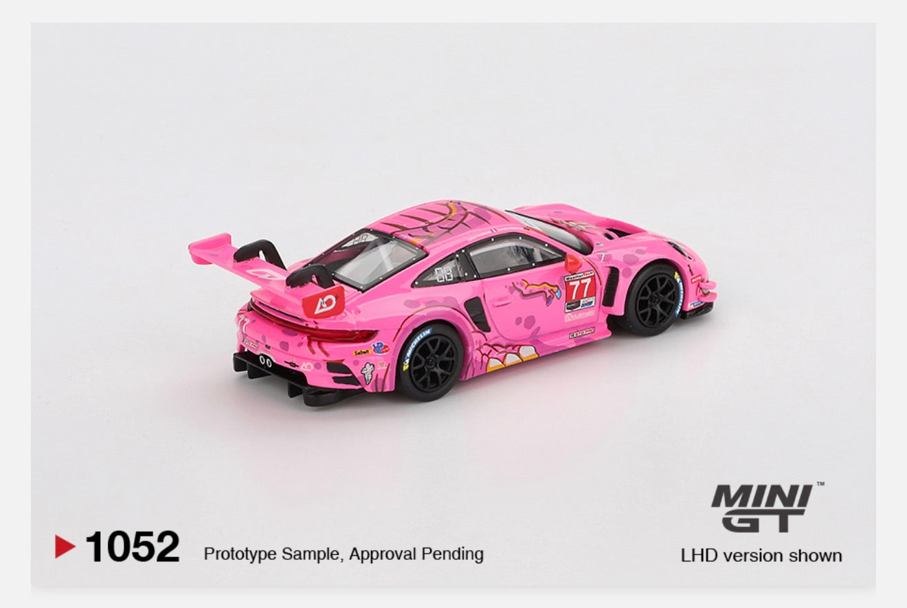 **LIMIT 2** MiniGT 1:64 Porsche 911 GT3 R #77 AO Racing 2024 IMSA Road America #1052
