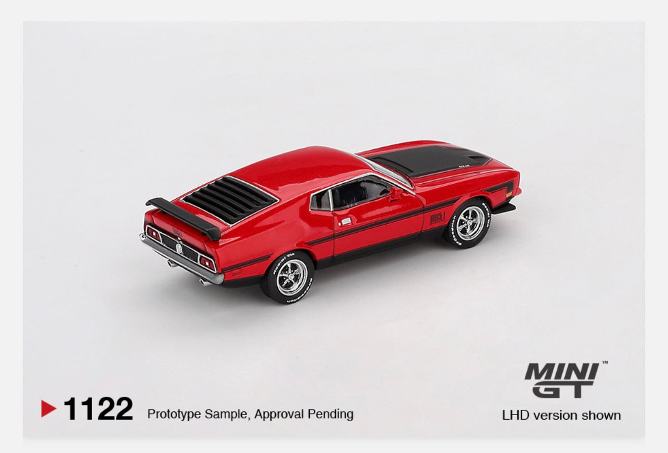 MiniGT 1:64 Ford Mustang Mach1 1971 - Race Red #1122