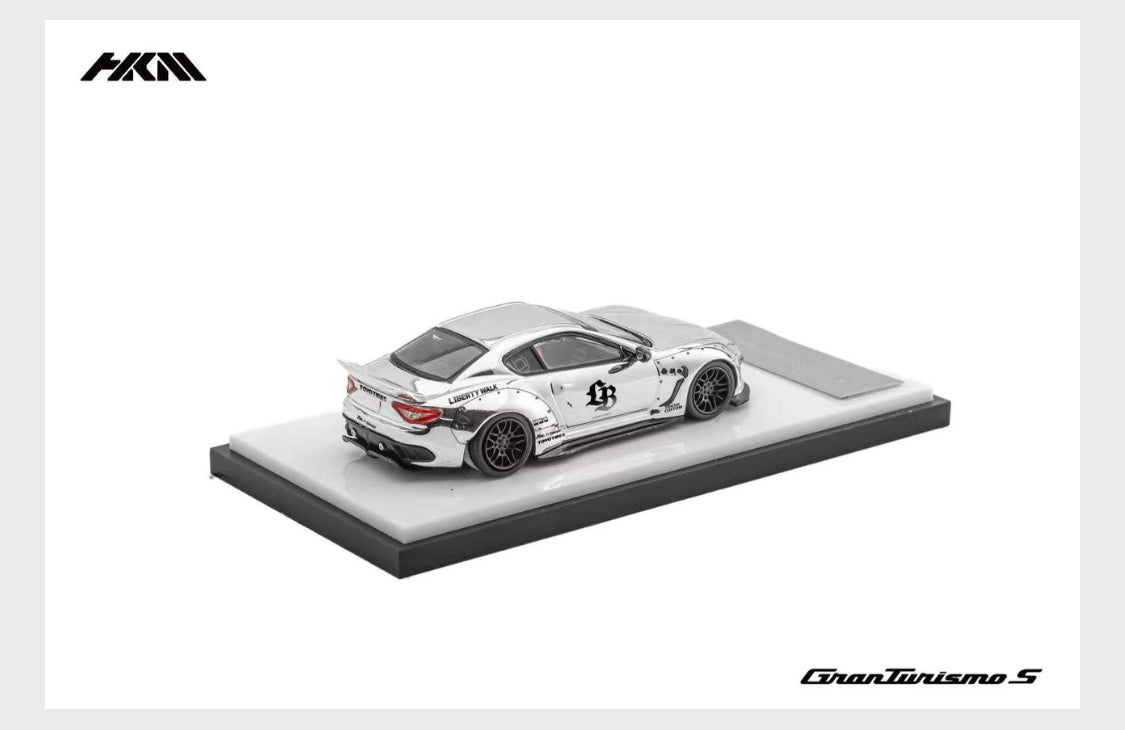 HKM 1:64 Maserati Granturismo 1ST Gen MK1 Sport GTS M145 LBWK - Silver Chrome