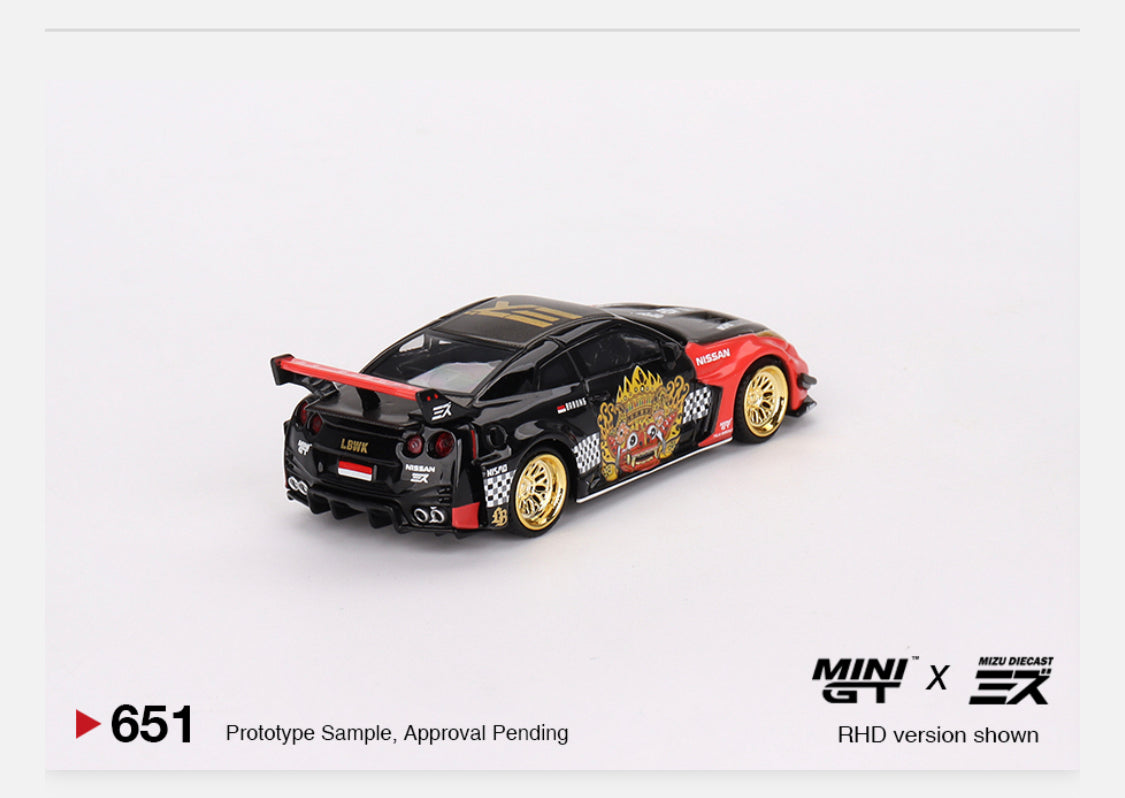 MiniGT 1:64 LB-Silhouette WORKS GT NISSAN 35GT-RR Ver.1 “BARONG”  MINI GT x MIZU Diecast #651