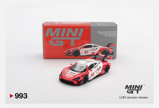 **LIMIT 1** MiniGT 1:64 McLaren 720S GT3 Evo Pfaff Motorsports 2024 IMSA Laguna Seca #993