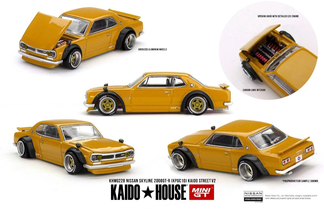 Kaido House 1:64 Nissan Skyline 2000GT-R (KPGC 10) Kaido Street V2 - Regular & Chase PAIR