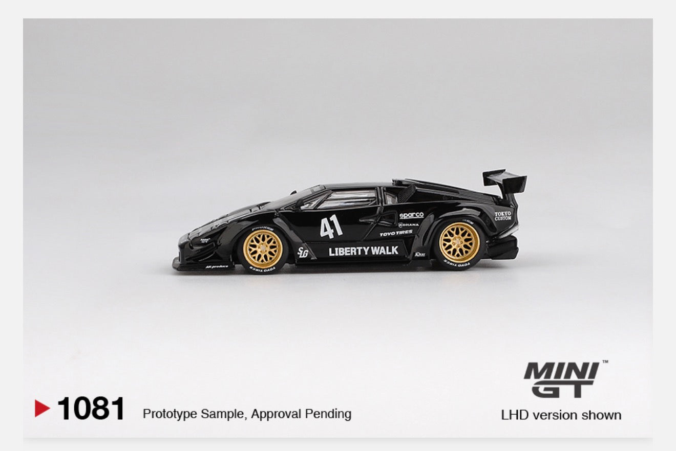 MiniGT 1:64 Lamborghini Countach LB-WORKS Black #1081