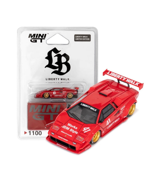 MiniGT 1:64 Lamborghini Countach Red LB-Works - LBWK Store Exclusive Blister #1100