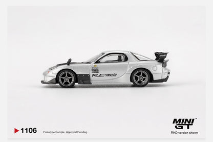 MiniGT 1:64 Mazda RX-7 RE-Amemiya Silver Metallic #1106