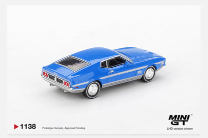 MiniGT 1:64 Ford Mustang Mach 1 Grabber Blue #1138