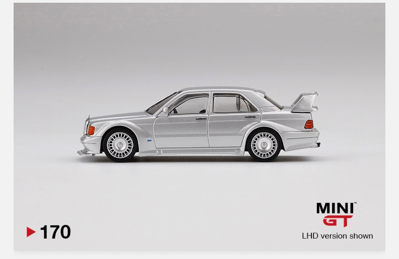 MiniGT 1:64 Mercedes-Benz 190E 2.5-16 Evolution II DTM Silver #170