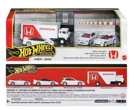 Hot Wheels 1:64 2025 Premium Collector Diorama - Honda Set Civic Type-R, NSX-R, S2000 *SEALED CASE OF 2 SETS*