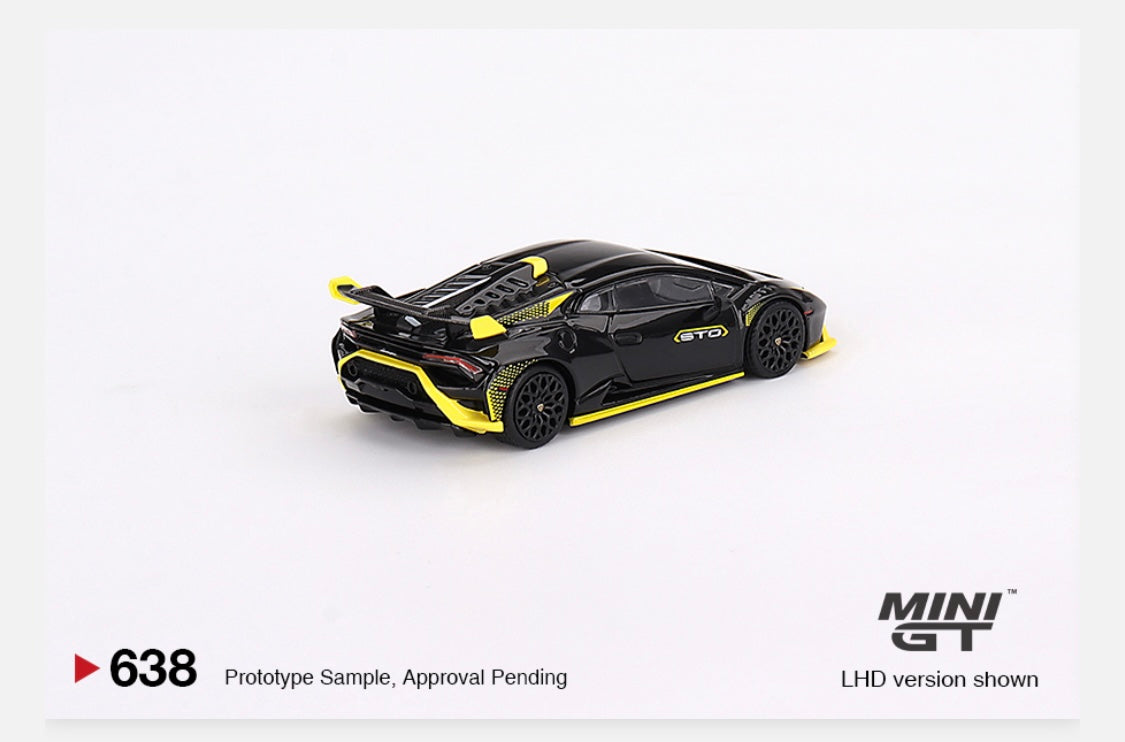 MiniGT 1:64 Lamborghini Huracán STO Nero Noctis - MiJo Exclusive #638