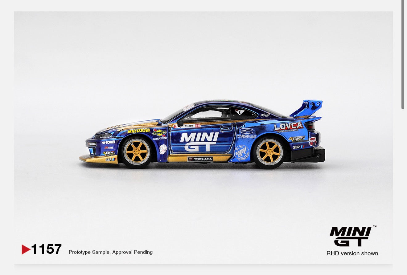 MiniGT 1:64 Nissan Silvia (S15) LB-Super Silhouette #555 Team MINI GT Liberty Walk 2025 Formula Drift #1157