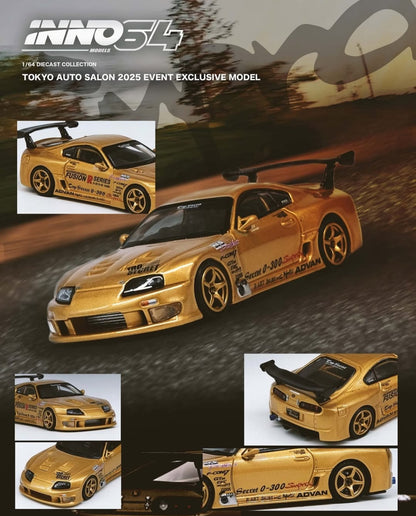 Inno64 1:64 Toyota Supra A80 Top Secret GT300 Gold - 2025 Tokyo Auto Salon Exclusive