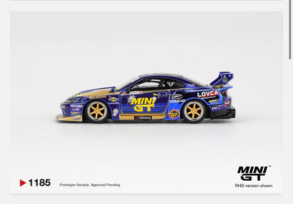 MiniGT 1:64 Nissan LB-Super Silhouette S15 SILVIA #555 Team MINI GT Liberty Walk 2025 Formula Drift Halloween Special #1185