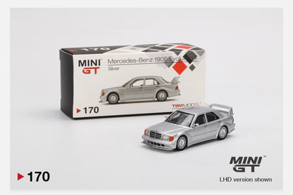 MiniGT 1:64 Mercedes-Benz 190E 2.5-16 Evolution II DTM Silver #170