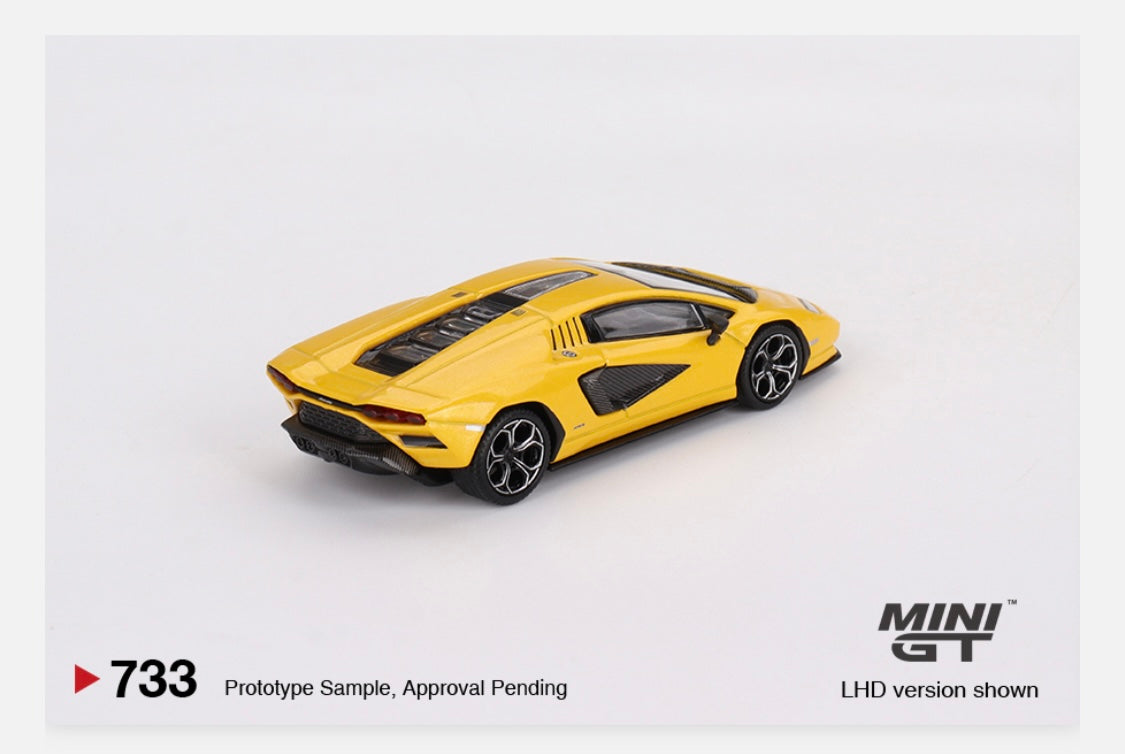 MiniGT 1:64 Lamborghini Countach LPI 800-4 New Giallo Orion – MiJo Exclusive #733