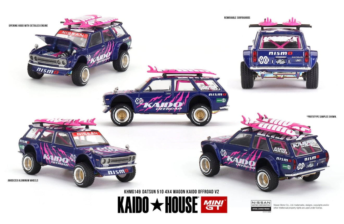 Kaido House 1:64 Datsun 510 4X4 Wagon Kaido Offroad V2 - Regular & Chase PAIR