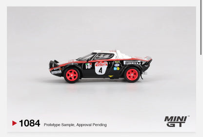 MiniGT 1:64 Lancia Stratos HF #4 1978 Rally Sanremo Winner #1084