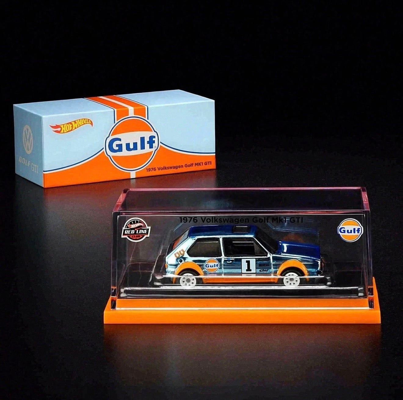 Hot Wheels 1:64 2026 RLC Red Line Club 1976 Volkswagen Golf MK1 GTI - Gulf