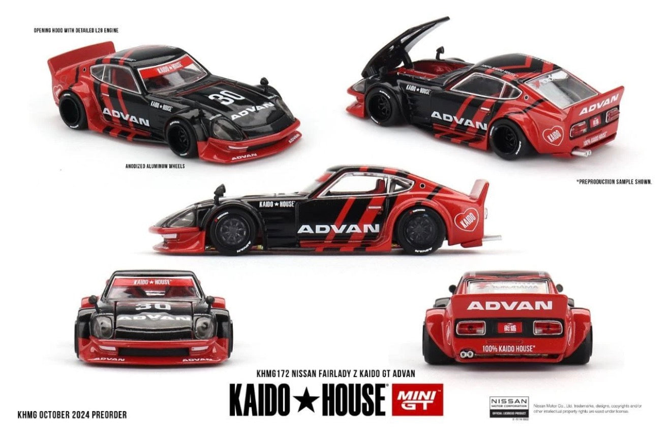 Kaido House 1:64 Nissan Fairlady Z Kaido GT Advan - Regular & Chase PAIR
