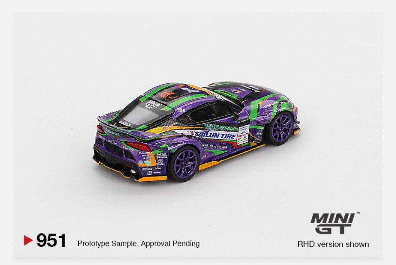 MiniGT 1:64 Toyota GR Supra KUHL 2021 D1GP Evangelion Racing #951