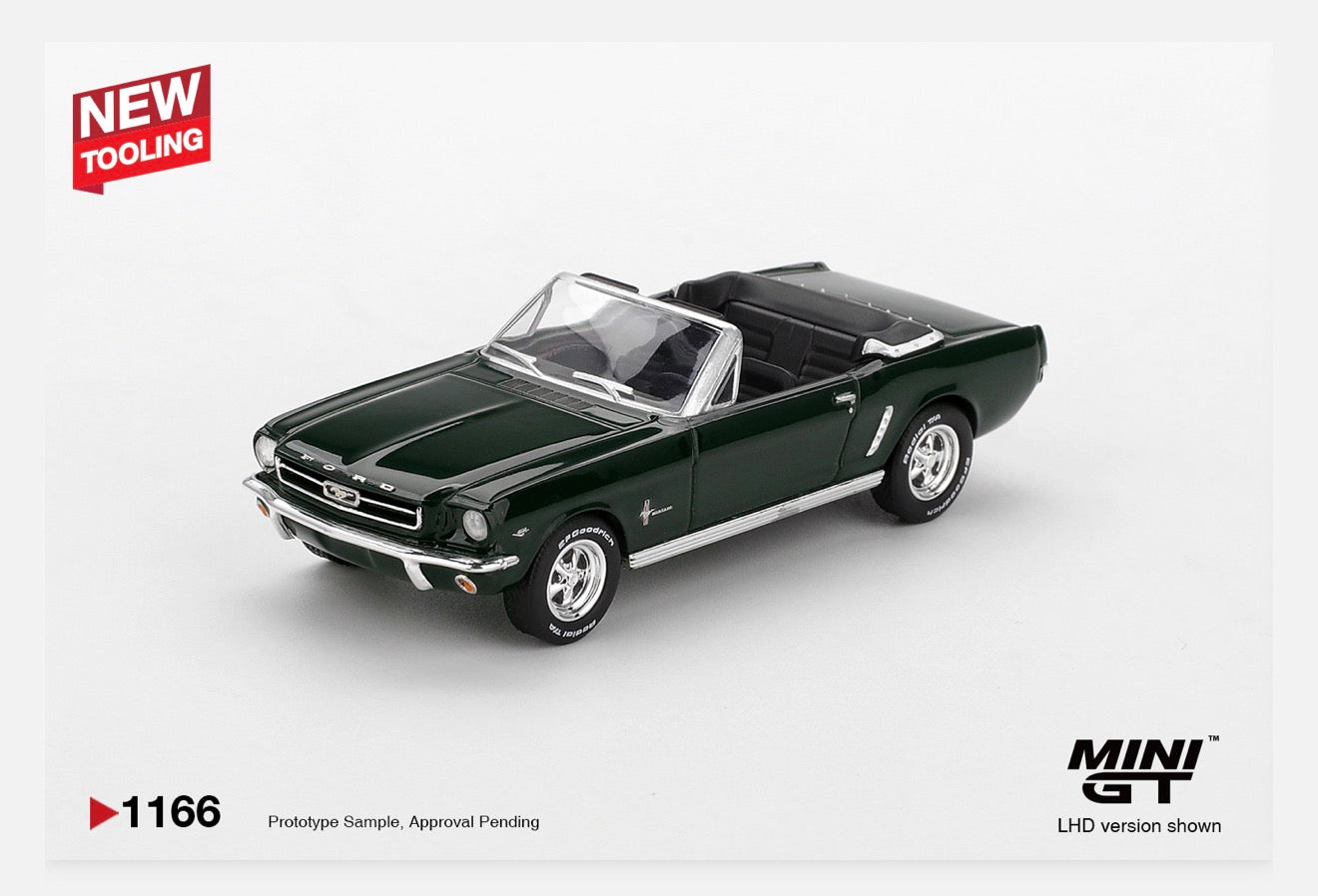 MiniGT 1:64 Ford Mustang Convertible 1964 Highland Green #1166