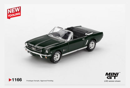 MiniGT 1:64 Ford Mustang Convertible 1964 Highland Green #1166