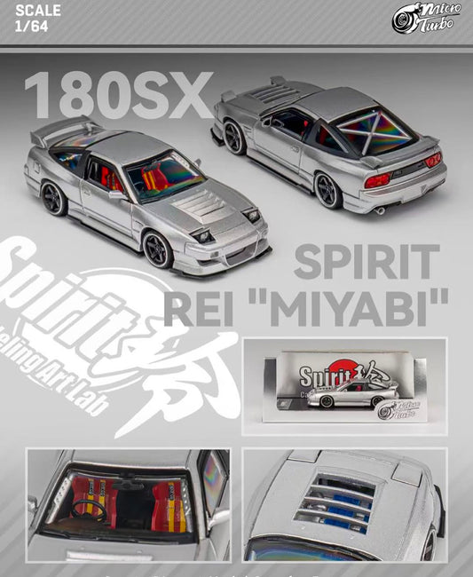 Micro Turbo 1:64 180SX Spirit Rei Miyabi - Metallic Silver