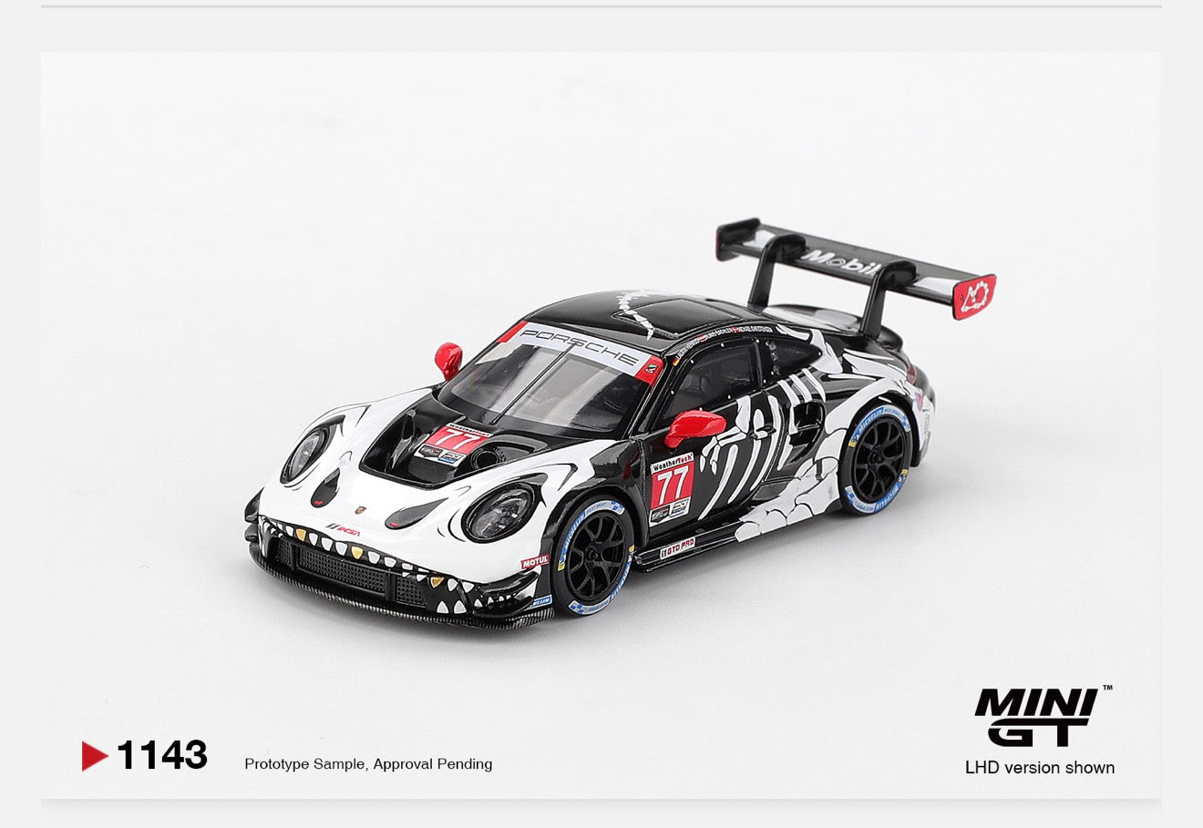 **LIMIT 2** MiniGT 1:64 Porsche 911 GT3 R #77 AO Racing 2025 IMSA Petit Le Mans #1143