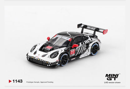 **LIMIT 2** MiniGT 1:64 Porsche 911 GT3 R #77 AO Racing 2025 IMSA Petit Le Mans #1143